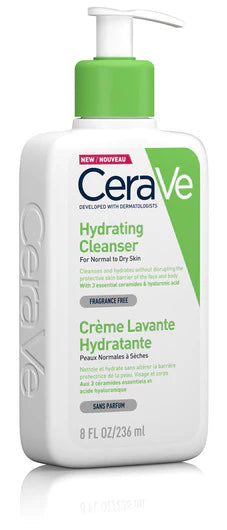 Cerave Hydrating Cleanser for Normal to Dry Skin with Hyaluronic Acid